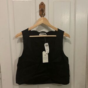 Abercrombie & Fitch Black 100% Linen Tank Top Size Small